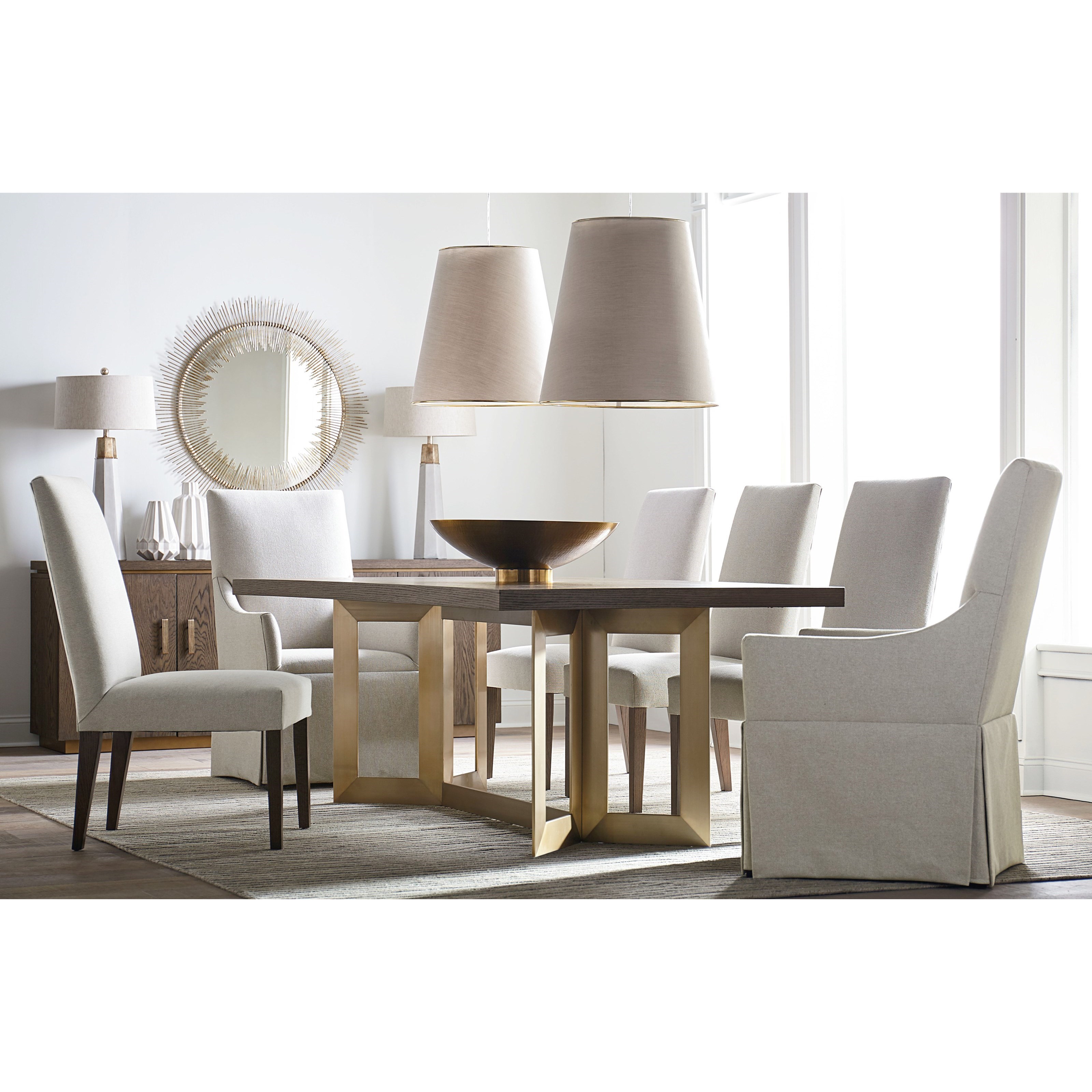 Bassett Modern Astor and Rivoli 45239042+TB90 Modern 90" Dining